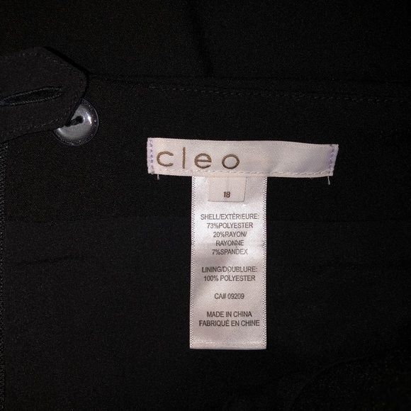 CLEO | Black Side Grommet Pencil Skirt Size 18 - Picture 6 of 11